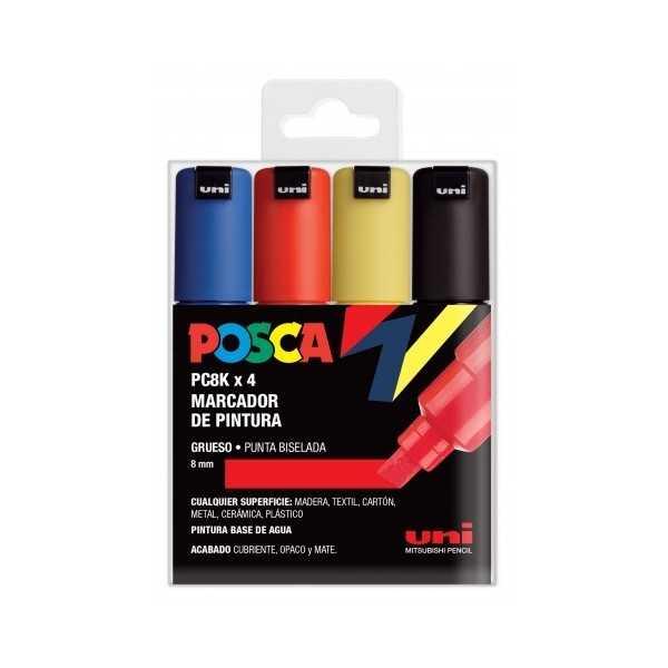POSCA Set PC-8K Basic 4 rotuladores 8 mm