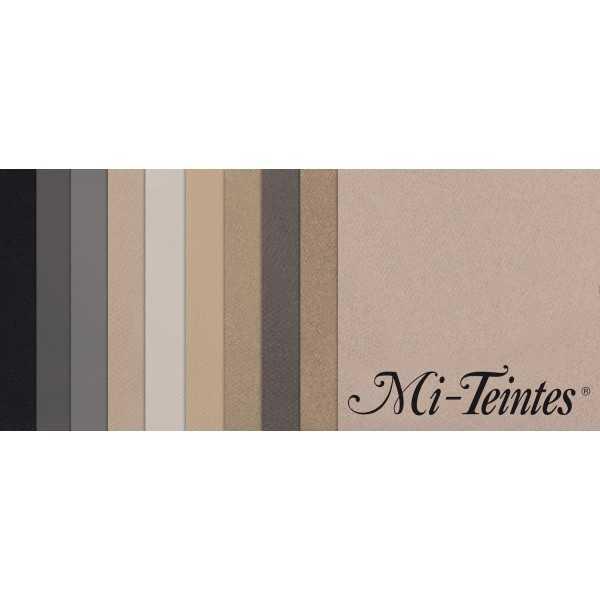 Pack 10 Hojas 50x65 Canson Mi-Teintes Tonos GRISES