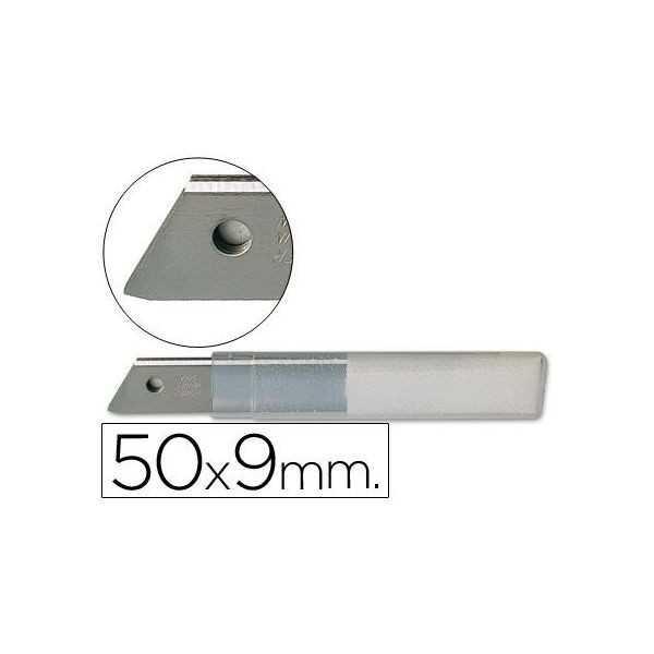 Repuesto de 10 cuchillas para Cutter Ancho metálico 0,5x9mm.