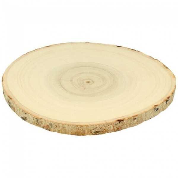 2 x Discos de Madera Álamo Redonda 11-12cm diametro