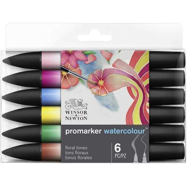 PROMARKER ACUARELA Winsor Newton. 6 Tonos Florales