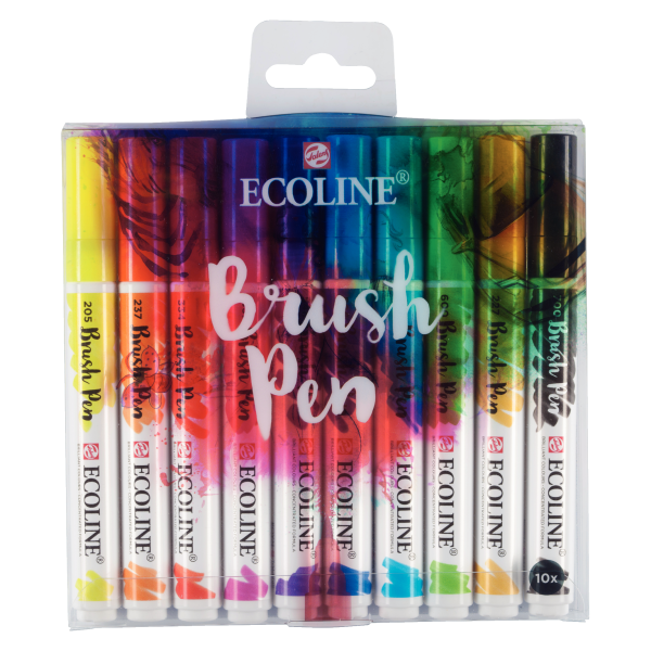 ROTULADORES ECOLINE BRUSHPEN 10 COLORES