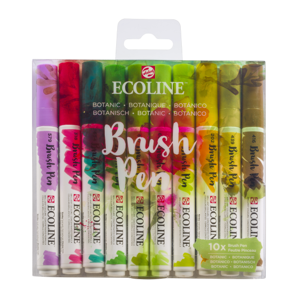 ROTULADORES ECOLINE BRUSHPEN 10 COLORES BOTÁNICOS