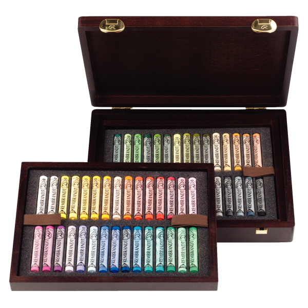 PASTEL REMBRANDT. CAJA MADERA 60 COLORES PAISAJE