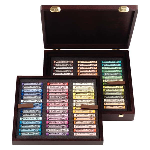 PASTEL REMBRANDT. CAJA MADERA 90 Colores Retrato