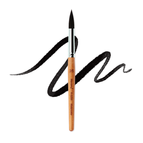HEREND Pincel MR-5200. Petit Gris Redondo Mango Corto