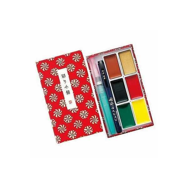 Set Acuarela Gansai Tambi Kuretake 6 Colores Irodori Kobako