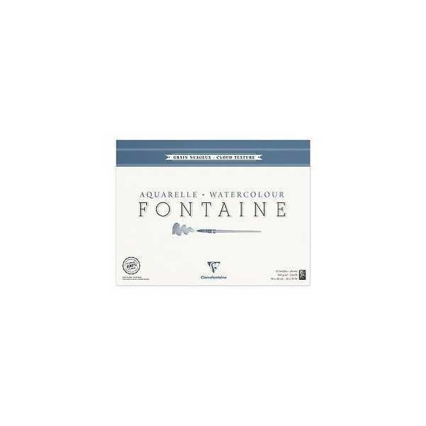 Clairefontaine FONTAINE Bloc de Acuarela Papel Grano Nublado. 300gr. 15hjs.