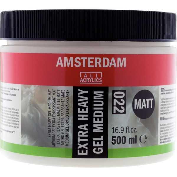 Amsterdam Medio Gel Extraespesante Mate para Acrílico 500 ml