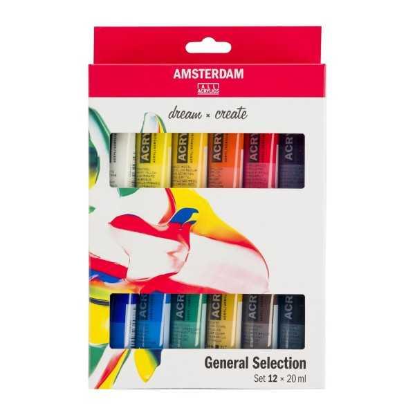 Amsterdam Standard Series Set Acrílicos Selección General 12 x 20 ml