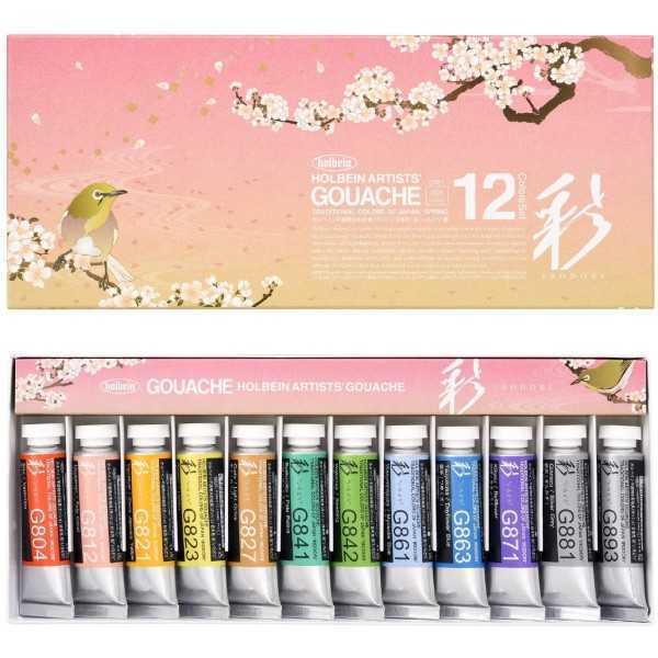 Holbein Gouache Colores Irodori PRIMAVERA 12 Colores