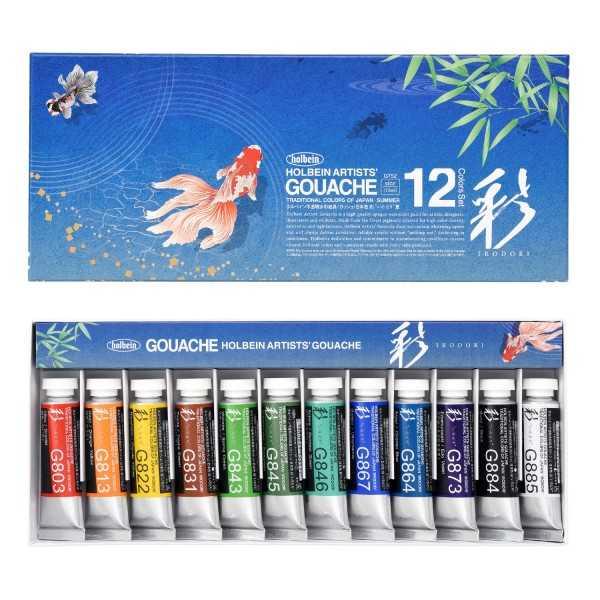 Holbein Gouache Colores Irodori VERANO 12 Colores
