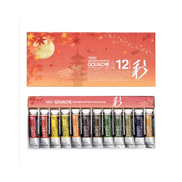 Holbein Gouache Colores Irodori OTOÑO 12 Colores