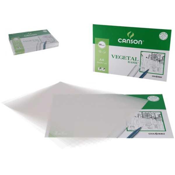 Minipack Canson Basik Vegetal 12 Hojas 95gr.