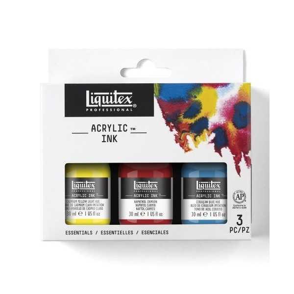 LIQUITEX Tinta acrílica 3 COLORES ESENCIALES