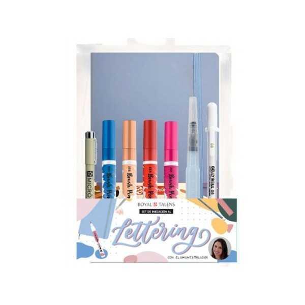Set de Lettering Azul TALENS con "El Amante Volador"