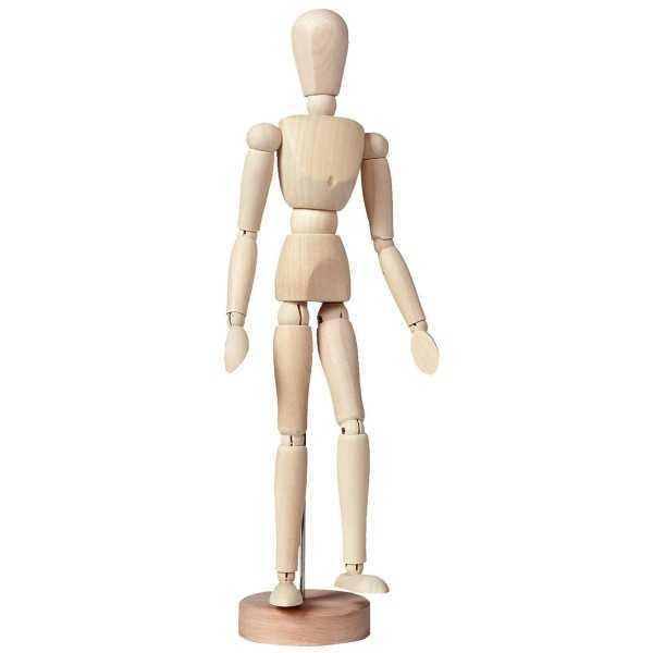 Maniqui Articulado de Madera Mujer 30cm