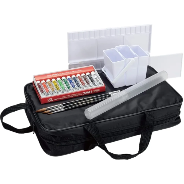 Holbein Set Bolsa de Viaje Acuarela Profesional + Accesorios