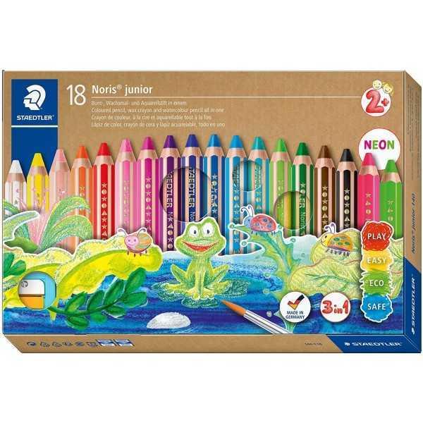 STAEDTLER JUNIOR NORI 18 LAPICES COLOR 3 EN 1.