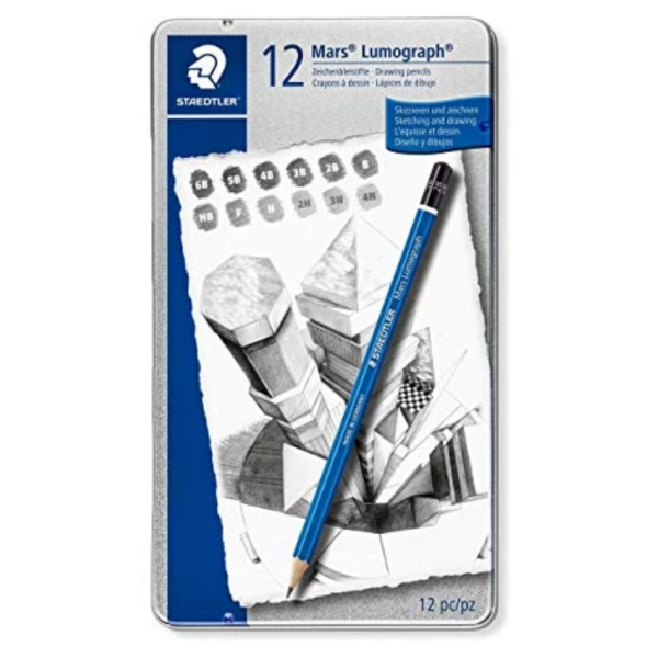 STAEDTLER 12 Lapices de Grafito Mars Lumograph