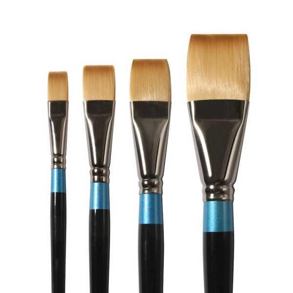 Daler-Rowney Aquafine Serie 55 Pincel Plano Corto Sintético Mango Corto