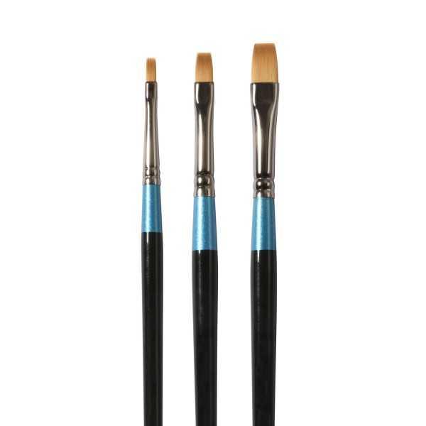 Daler-Rowney Aquafine Flat Shader Pincel Plano Medio Mango Corto Serie 62