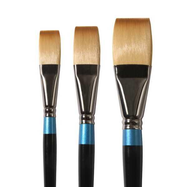 Daler-Rowney Aquafine One Stroke Serie 21 Pincel Plano Largo Mango Corto