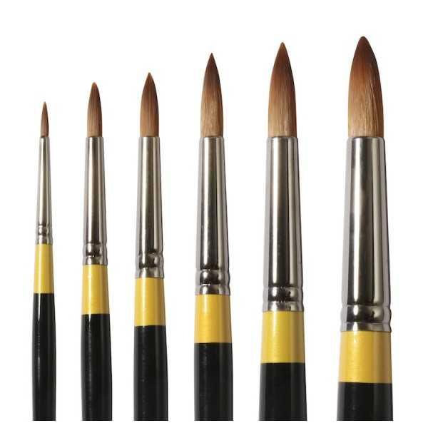 Pinceles System3 Redondo Mango Largo Serie 45