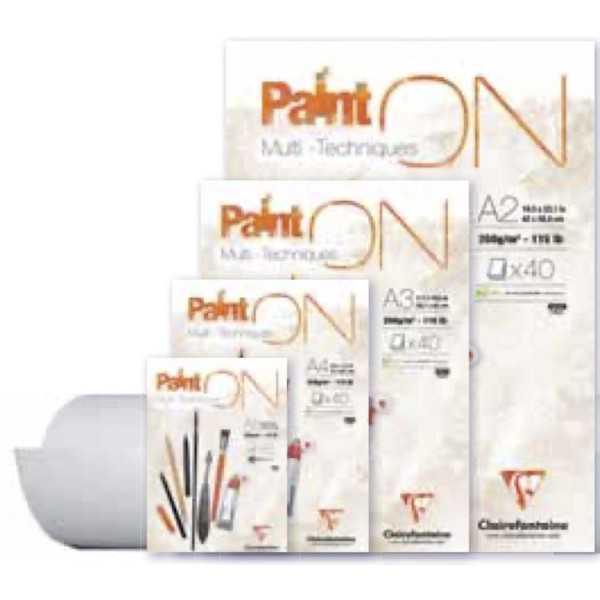 Clairefontaine Paint’ON Bloc de Papel Multitécnica 250 g/m²