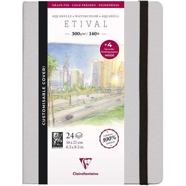 Clairefontaine Etival Cuaderno de Acuarela Grano Fino 300 g/m²