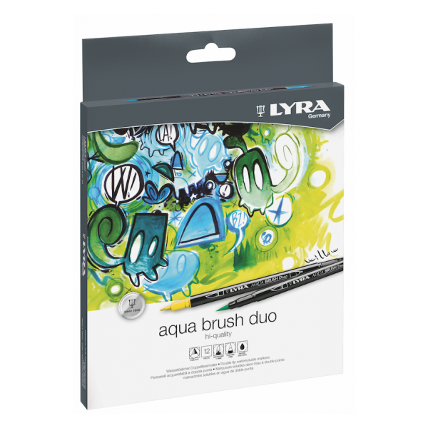 Rotuladores LYRA Aqua Brush Duo. 12 unidades