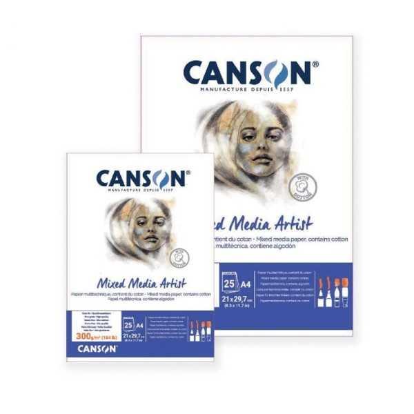 Bloc Canson Mix Media Artist 300gr. 25Hojas