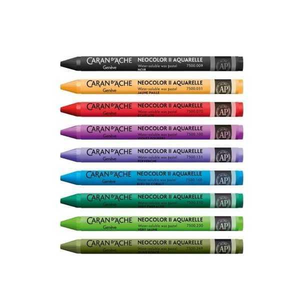 Caran d’Ache Neocolor II Aquarelle Cera Acuarelable — Colores Individuales
