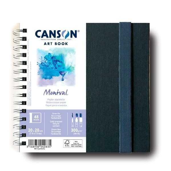 Bloc de Viaje Papel Canson Montval 300gr 20x20cm 48 hojas