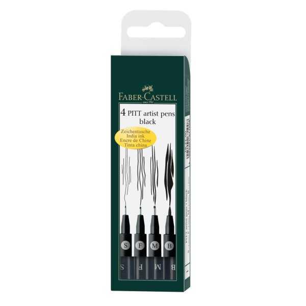Rotuladores Faber Castell Pitt Artist 4 unid.NEGRO