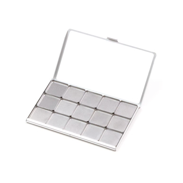 Art Toolkit Folio SILVER (135x86x7mm.) Inoxidable Imantada con 15 godet dobles