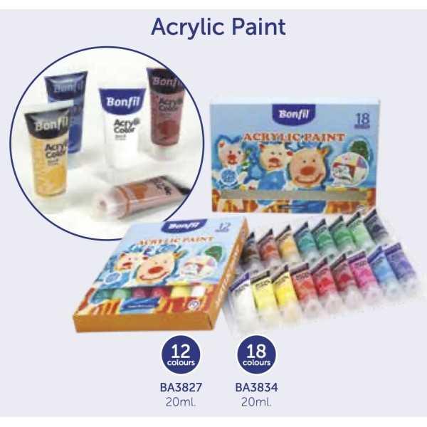 Set de Acrilico 18 Colores Bonfil Kids