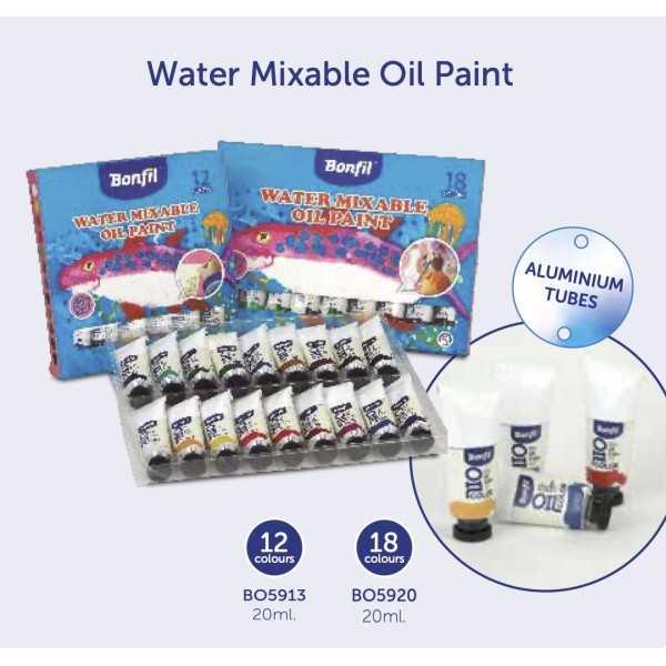 Set de Óleo Mixcible al Agua de 12 Colores Bonfil Kids