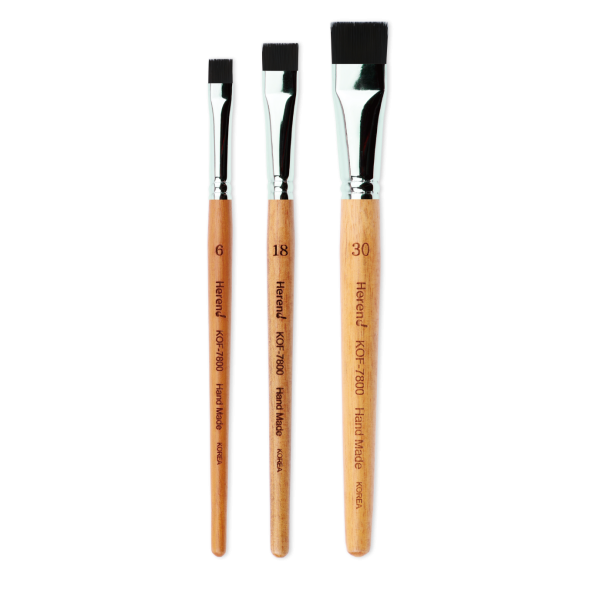 HEREND Borrador Plano KOF-7800. Set 3 pinceles