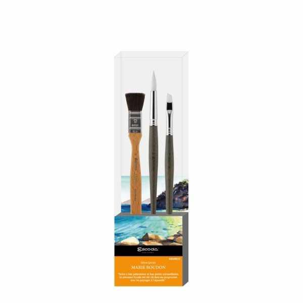 ESCODA MARIE BOUDON. Set 3 pinceles Acuarela. 8622-1