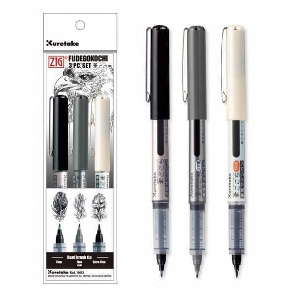 Set de Rotuladores Fudegokochi Zig Kuretake 3pcs.
