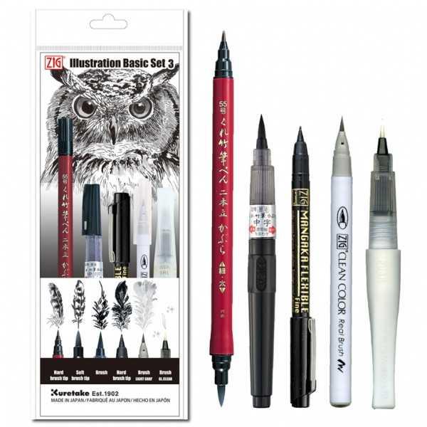 Set 5 Rotuladores Variados ZIG Kuretake