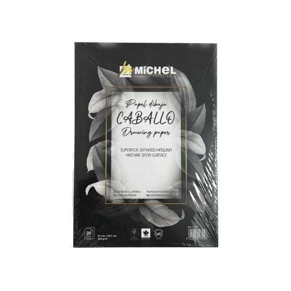 Bloc de Dibujo Papel Caballo Satinado 250gr.