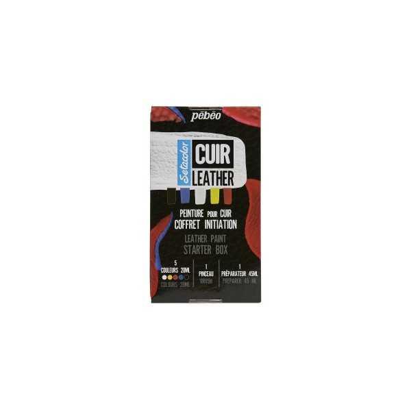 PEBEO SETACOLOR CUERO Starter Box 5 Colores x 45ml.