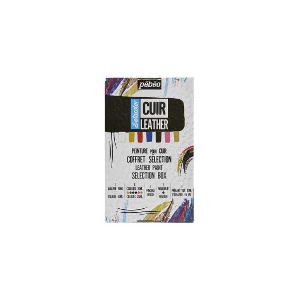 PEBEO SETACOLOR CUERO Selection Box 5 Colores x 45ml. y Auxiliares