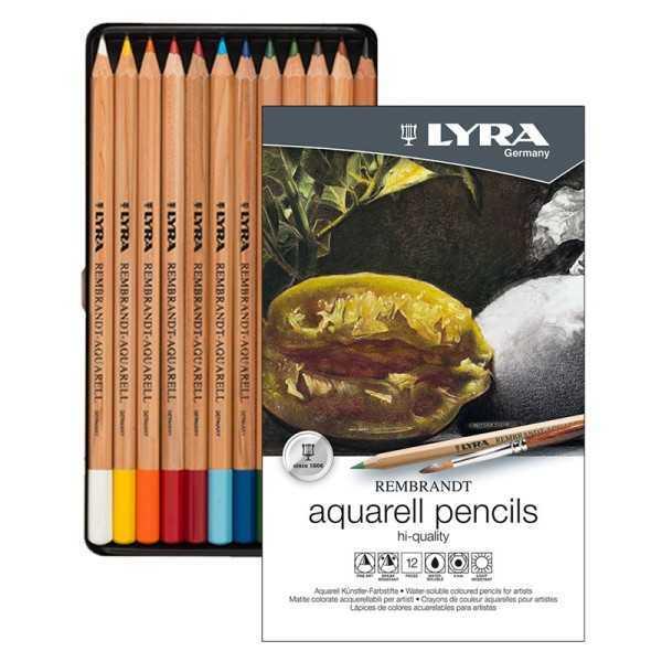 Caja de Lápices LYRA REMBRANDT AQUARELL 12 Colores