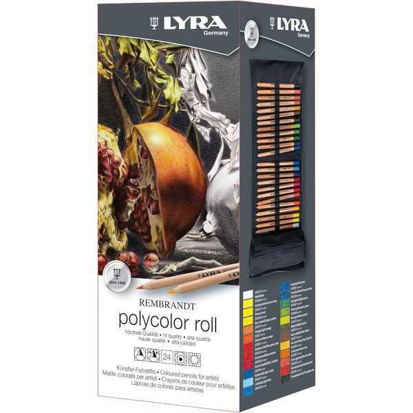 Set Enrollable de Lápices LYRA REMBRANDT POLYCOLOR 24 Colores