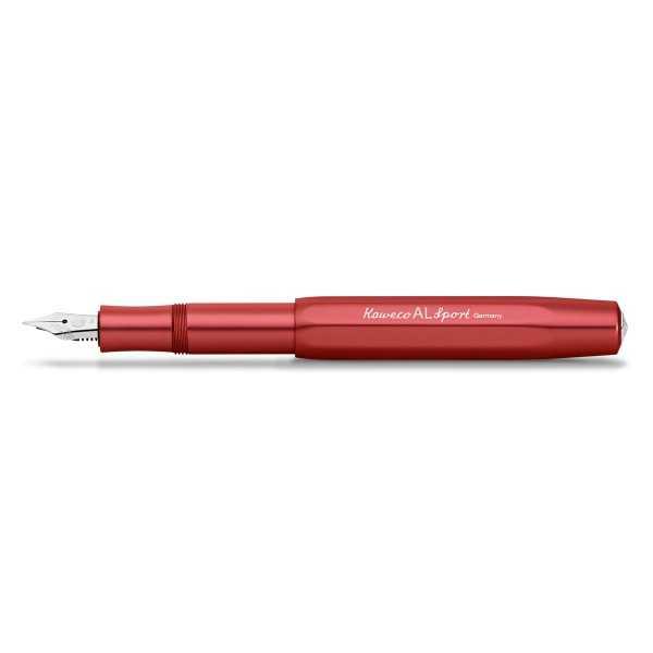 KAWECO SPORT Pluma de Aluminio Estilográfica Rojo Oscuro + Clip