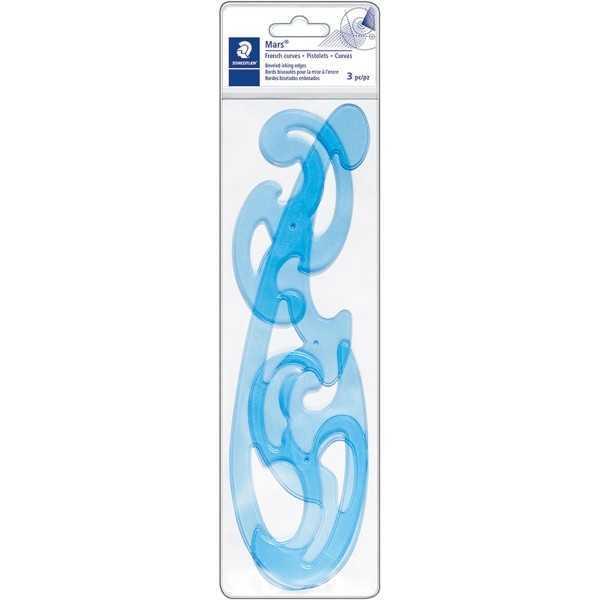 Staedtler Juego 3 Plantillas de Curvas Burmester