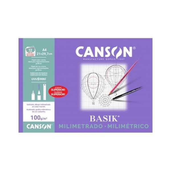 Canson Basik Milimetrado A4 12 Hojas